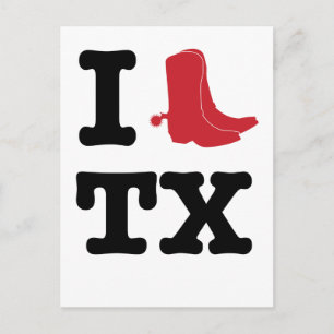 Ich liebe Texas Postkarte
