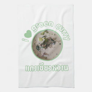 Ich Liebe Thai Green Curry ... Thailand Street Foo Handtuch