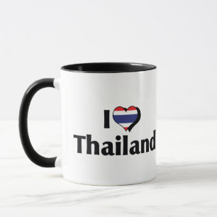 Ich liebe Thailand-Flagge Tasse