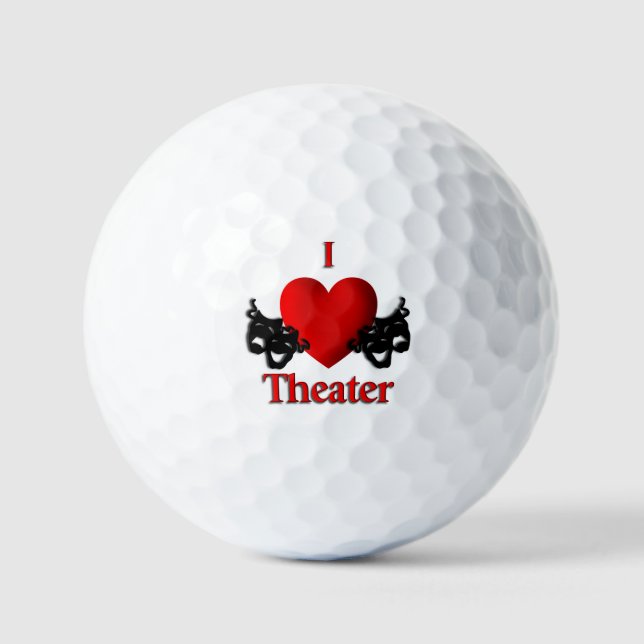 Ich liebe Theater Golfball (Vorderseite)