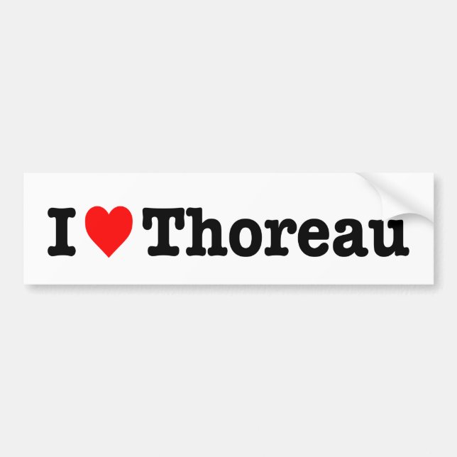 "ICH LIEBE THOREAU " AUTOAUFKLEBER (Vorne)