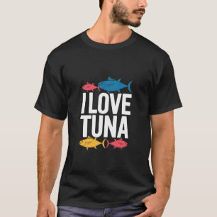 Ich liebe Thunfisch-Ozean-Angelabenteuer T-Shirt