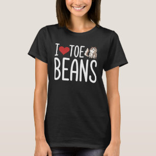 Ich liebe Toe Toe Beans Ragdoll-Katze zu Weihnac T-Shirt