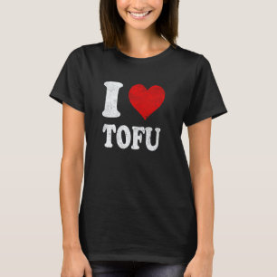 Ich liebe Tofu Vegan Vegetarisch Vintage T-Shirt