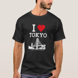 Ich liebe Tokio Lustige Brücke Gag Witz Wahrzeiche T-Shirt