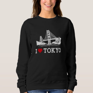 Ich liebe Tokyo Bridge Gag-Witz Lustiger Streich W Sweatshirt