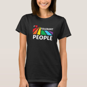 Ich Liebe tolerante Menschen Bisexuelle schwule Pa T-Shirt