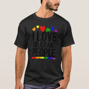 Ich Liebe tolerante Menschen Bisexuelle schwule Pa T-Shirt