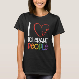 Ich Liebe tolerante Menschen Bisexuelle schwule Pa T-Shirt