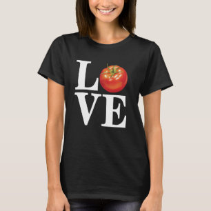 Ich liebe Tomaten Lustiger Bauer Gemüsegarten L T-Shirt
