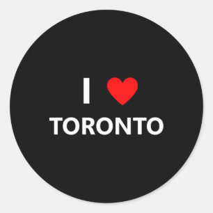 Ich liebe Toronto Kanada Stadt Tourist Souvenir Runder Aufkleber