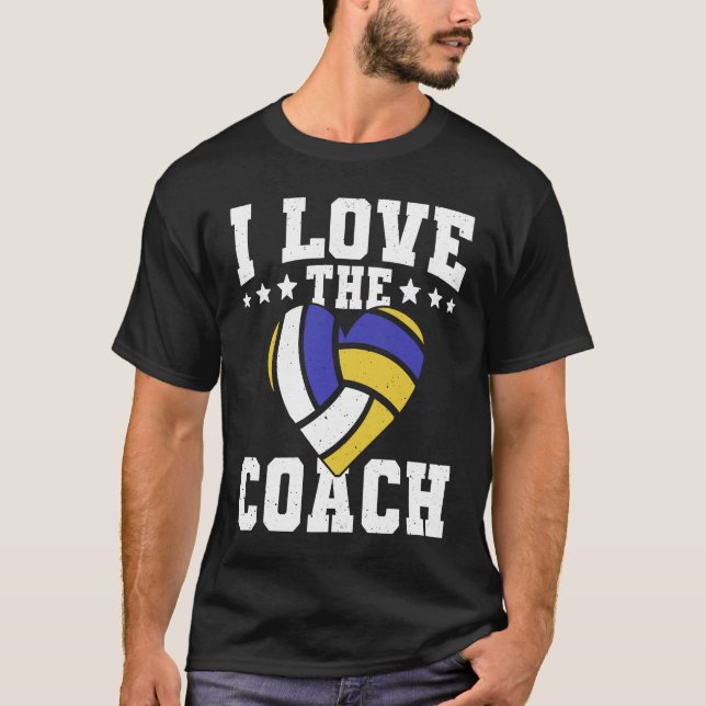 Ich Liebe Trainer Volleyball Trainer T-Shirt (Vorderseite)