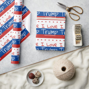 Ich Liebe Trump für Präsident Wrapping Paper Geschenkpapier