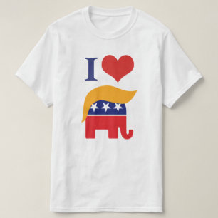 Ich liebe Trump - GOP Elefant Haarl Logo T-Shirt
