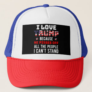 Ich Liebe Trump, weil er von den Leuten, die ich k Truckerkappe