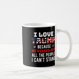 Ich Liebe Trump, weil er von den Leuten ist, die i Kaffeetasse