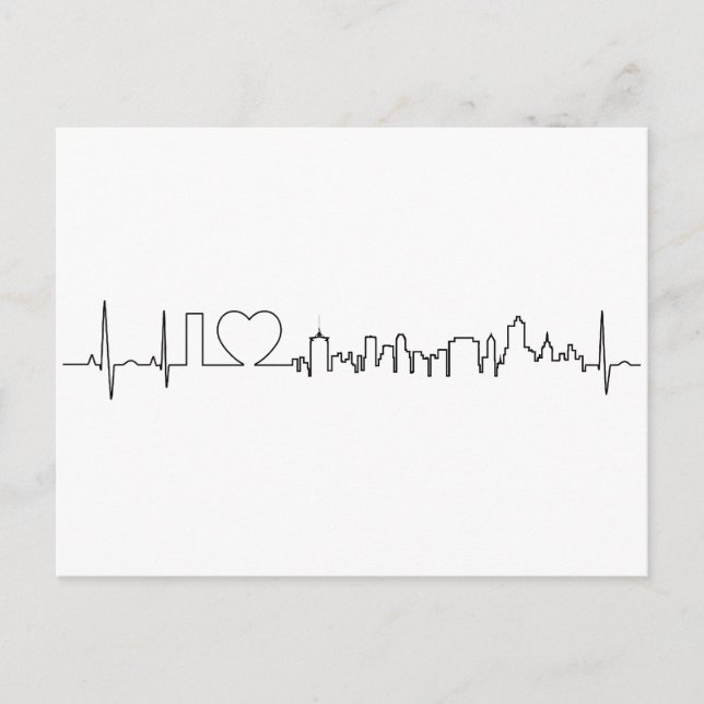 Ich Liebe Tulsa in außergewöhnlichem Stil Postkarte (Vorderseite)