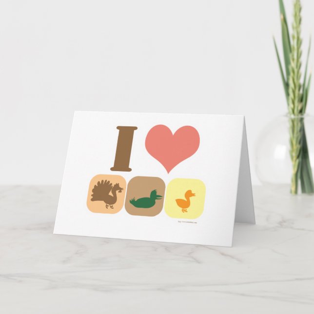 Ich Liebe Turducken! Feiertagskarte (Vorderseite)