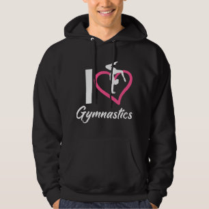 Ich liebe Turnen Lustiges Cheerleading Turnen Hoodie