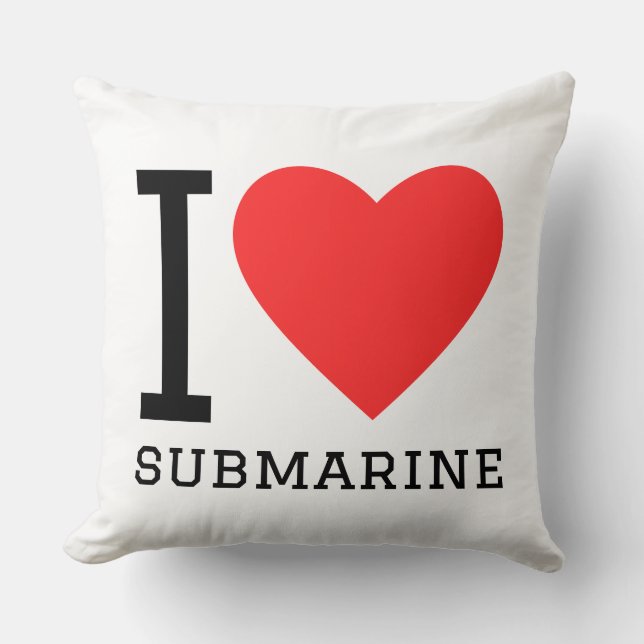 Ich liebe U-Boot Kissen (Vorderseite)