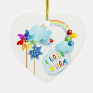 Ich Liebe U Mama Keramikornament