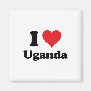 Ich liebe Uganda Liebesland Souvenir Themenartikel Magnet