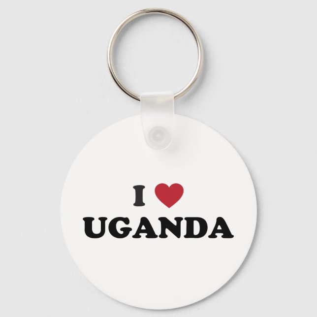 Ich liebe Uganda Schlüsselanhänger (Vorderseite)