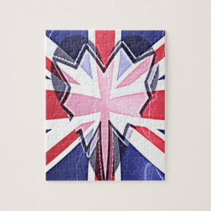 "Ich liebe UK"-Kunstposter Puzzle