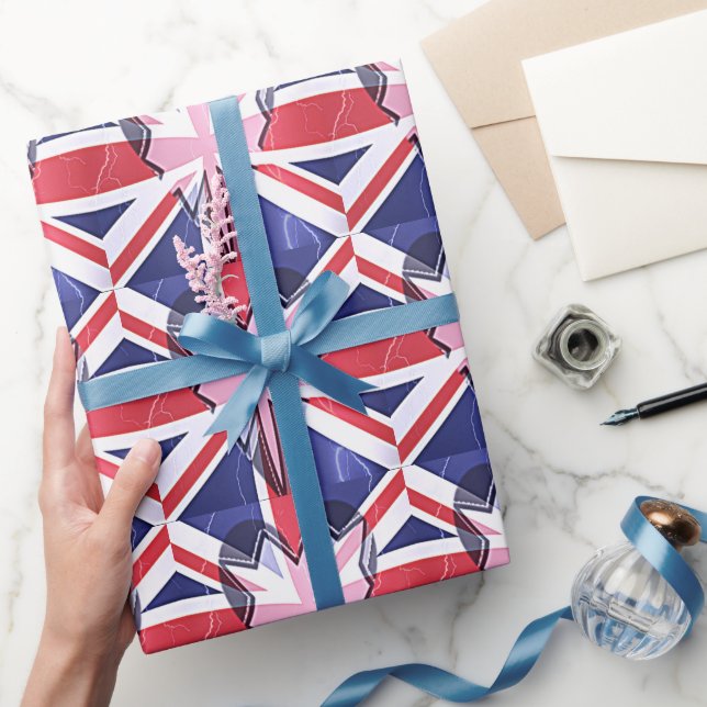 "Ich liebe UK"-Kunstprint Geschenkpapier (Schenken)