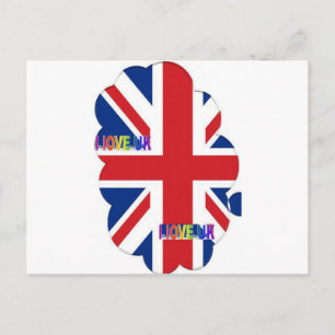 Ich liebe UK-Kunstprint Postkarte