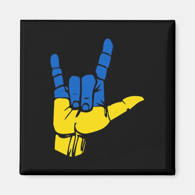 Ich liebe Ukraine2 Magnet (Vorne)