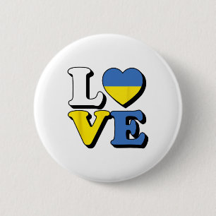 Ich liebe Ukraine Reise Souvenir Urlaub Ukrainisch Button