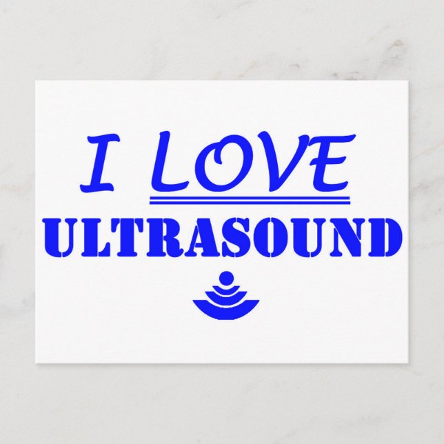 Ich Liebe Ultrasound! Postkarte (Vorderseite)