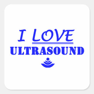 Ich Liebe Ultrasound! Quadratischer Aufkleber