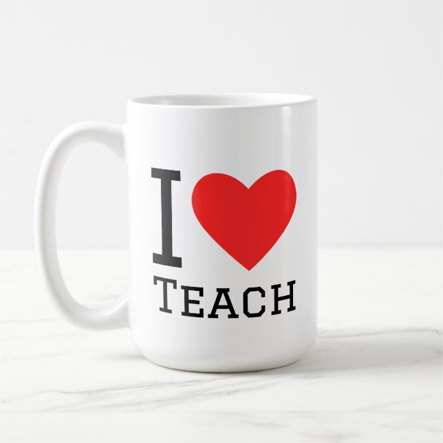 Ich liebe unterrichten kaffeetasse (Links)