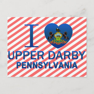 Ich liebe Upper Darby, PA Postkarte