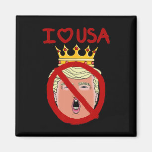Ich liebe USA Anti Trump Magnet