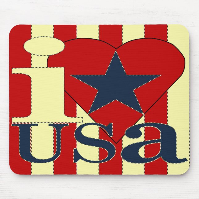 Ich liebe USA-Mauspad Mousepad (Vorne)