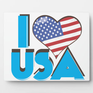 Ich liebe USA Retro 80er Fotoplatte
