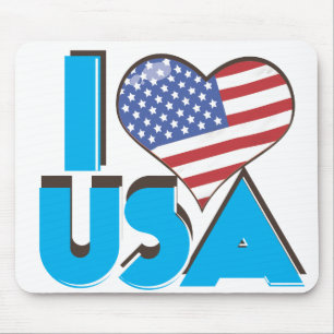 Ich liebe USA Retro 80er Mousepad