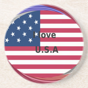 ICH LIEBE USA SANDSTEIN UNTERSETZER
