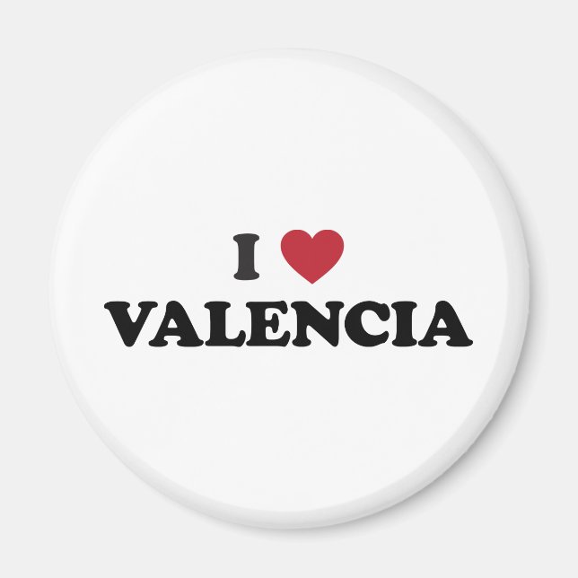 Ich liebe Valencia Magnet (Vorne)