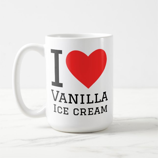 Ich liebe Vanilleeis Kaffeetasse (Links)
