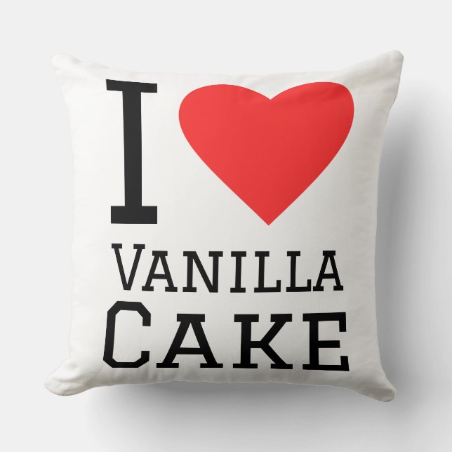 Ich liebe Vanillekuchen  Kissen (Vorderseite)