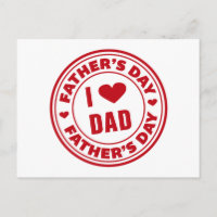 Ich Liebe Vater glücklich Vatertag | Postkarte