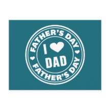 Ich Liebe Vater glücklich Vatertag | Postkarte