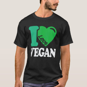 Ich liebe Vegan - Vintage Retro Herz Vegan Pflanze T-Shirt