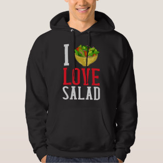 Ich liebe vegane Salatschüssel-Dressing Hoodie