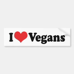 Ich liebe Veganer-Aufkleber Autoaufkleber