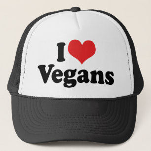 Ich liebe Veganer Truckerkappe